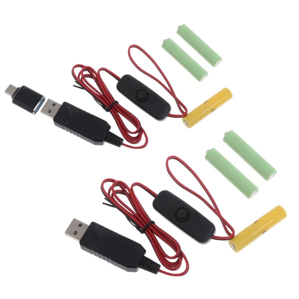 AAA batterieliminatorkabel med strömbrytare Typ-C USB-strömadapterkabel USB Model