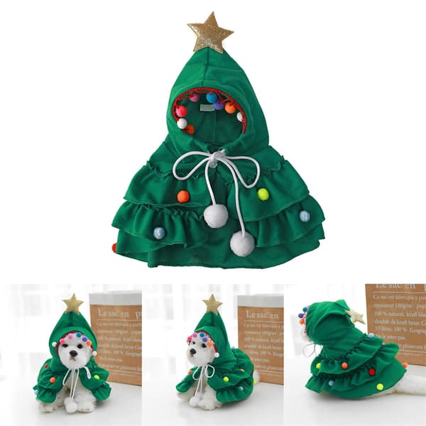 Kat/hundekappe til bryllup Kattekappe til kæledyr Hundefotorekvisitter Juletema M
