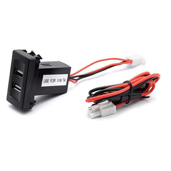 Cigarettænder Splitter Adapter Flere Porte til Dobbelt USB Biloplader Udgangsadapter 2.1A