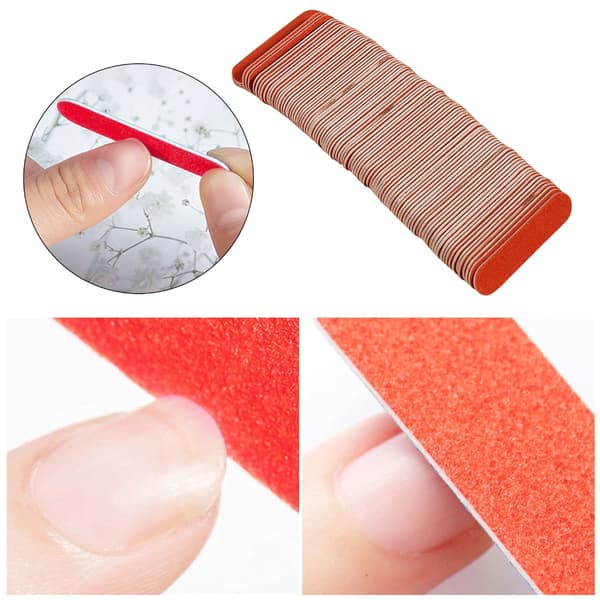 Professionelle dobbeltsidede neglefile Neglebufferfile Manicure Pedicure Værktøj White