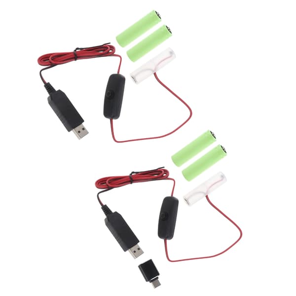 Typ C USB till 4.5V LR6/AM3/AA Batterieliminator Ersätter 3 Batterier för LED-leksak USB model