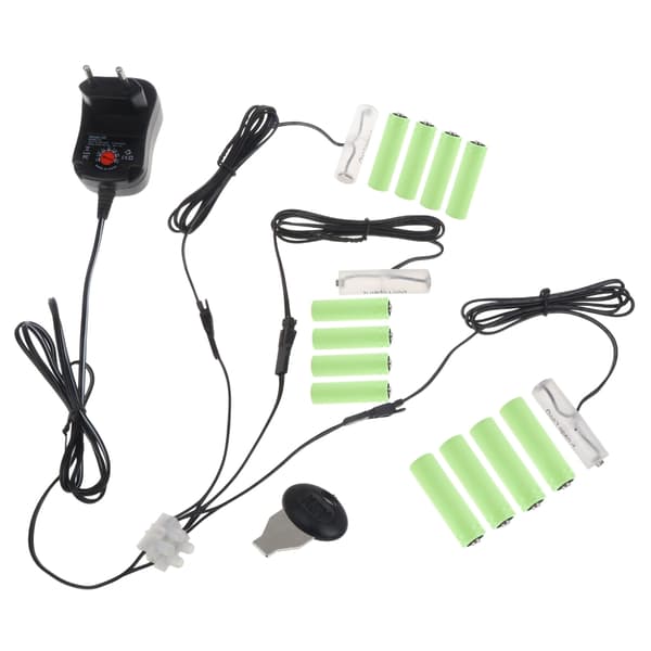 3i1 AA batterieliminator strømforsyning erstatter 2-8 stk. 1,5V LR6 AA batterier EU