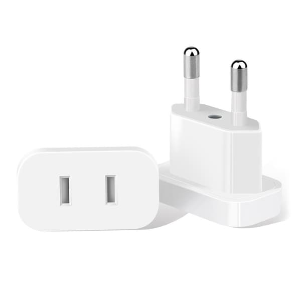 USA til Europa Reise Lader Plugg Strømkontakt Adapter 4.0MM Plugg