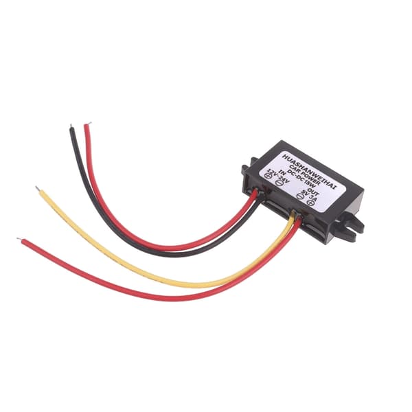 Spændingsregulator Strømkabelkonvertere 12-24V til 5V 3A/2A Spændingstrin-ned-adapterkabel til 5V LED-lysventilator 3A