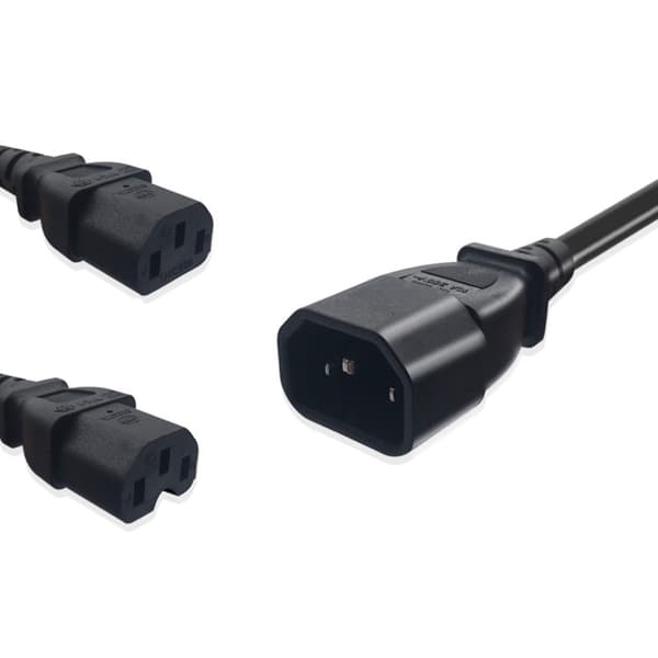 C14 til C7 ledning PVC han til hun kabel Praktisk strømkabel PVC ledning til rum