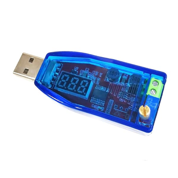 BoostBuck Converter USB Step Up / Down Strømforsyningsmodul DCDC 5V til 1V-24V Justerbar Udgang Green light