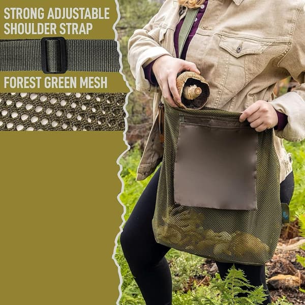 Soppsamlerpose, nettpose, høstingspose, soppjaktpose