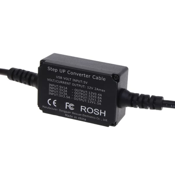 USB til 12V DC-adapter - USB A han til 12V bilcigarettænderstik hun strømkonverter til bil-GPS, bil-DVR