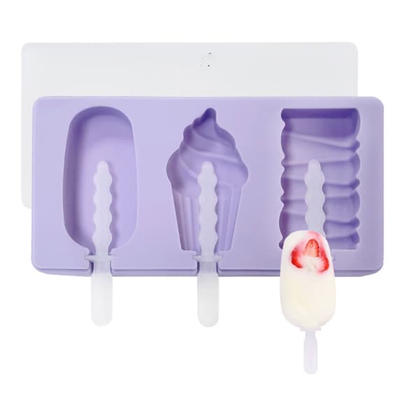 Isforme Silikone Isforme Kageforme til DIY Isfremstilling Nem Afstøbning Isform Deep purple Simple Cone