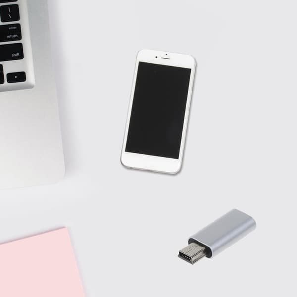 USB C till Mini USB 2.0 Adapter Typ C Hona till Mini USB 2.0 Hane Konverterare