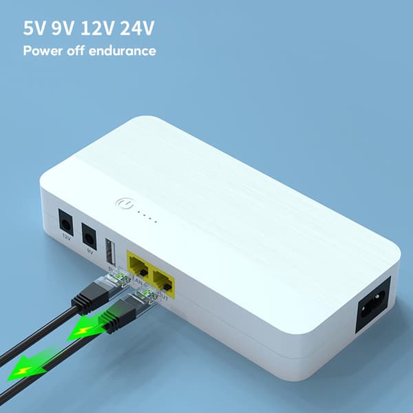 Mångsidig Mini UPS Batteribackup Standby Avbrottsfri Strömförsörjning POE24V EU