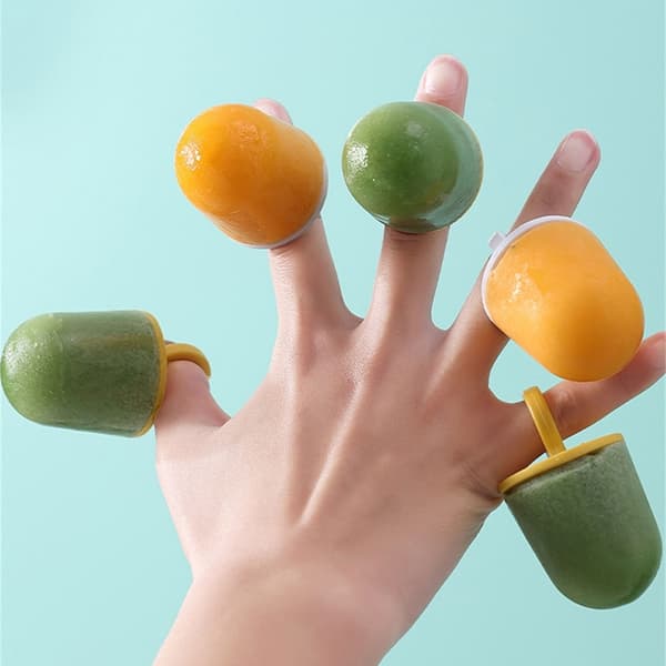 10-huls holdbar isform, nem at frigive isforme med ringplastikpind, genanvendelig ispindeform null - 3