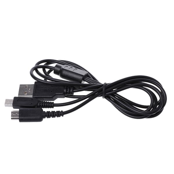 2-i-1 USB-strømladekabel Y-splitterledning for 3DS for NDSI for DS Lite