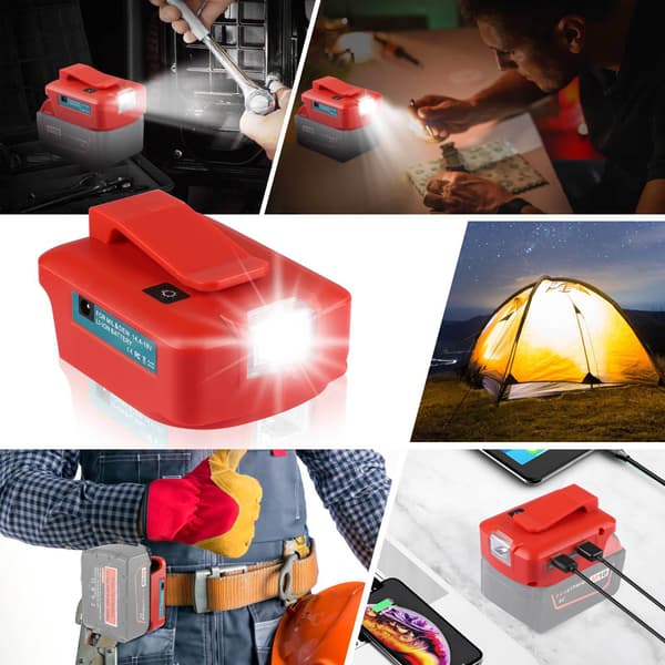 Dobbel USB-strømladeradapteromformer for 14,4 Li-ion-batteri elektronikk tilbehørsdeler erstatning null - Mivac