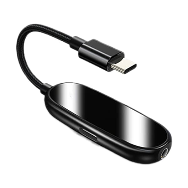 Dobbel type USB Type C til 3,5 mm digital lydadapter Liten og praktisk rask overføringsadapterkabel