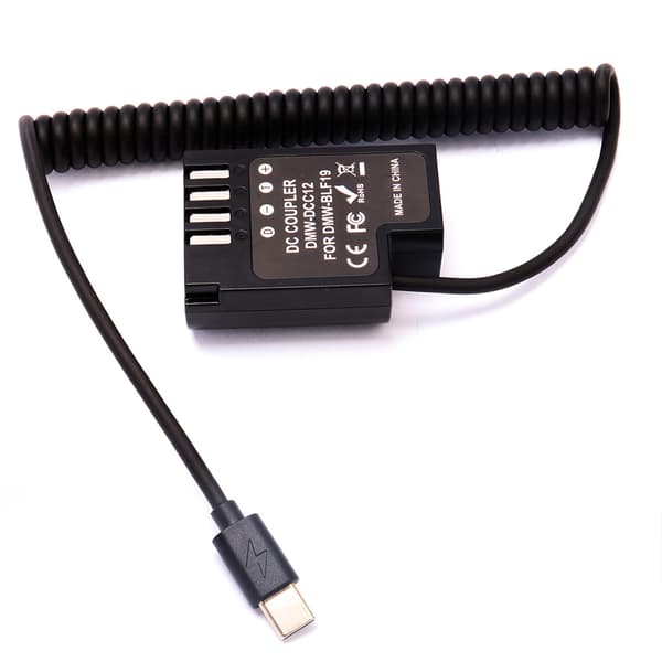 Gh3, Gh4, Gh5, Gh5s, USB Typ C-kabel till DMW-DCC12 för DC-koppling strömadapter