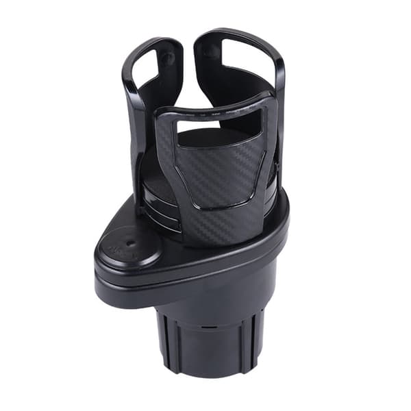 Bilkopholderudvideradapter 2 i 1 Multifunktionel kopholderforlænger null - Carbon black