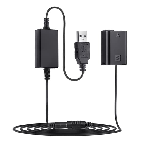 USB til FW50 AC-PW20 Dummy Batteri Kamera Strømkabel for 7 a7 a7S a7II a7R A3000