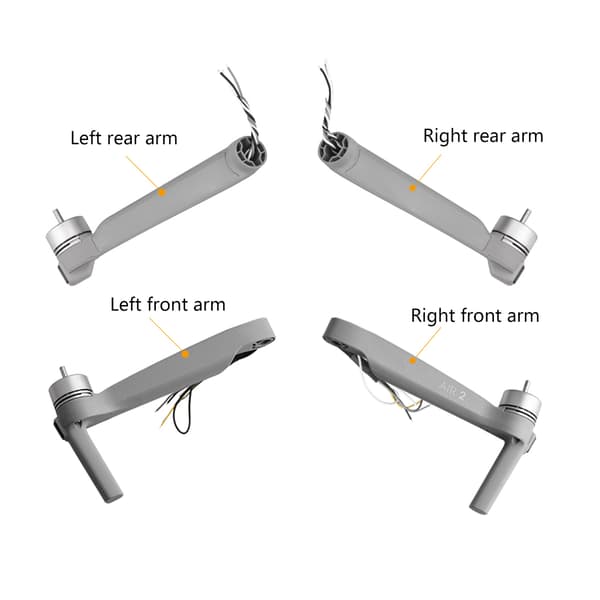 Vänster Höger Främre Arm Drönare Nedre Bakre Komponent för Mavic Air 2 Drönare null - Down view component