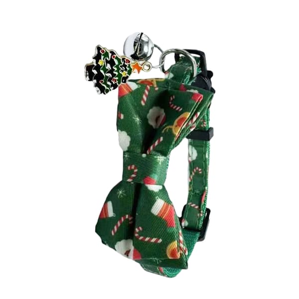Blød polyester kattehalsbånd justerbar sikker pasform jul halloween festlig null - Bat Halloween Collar
