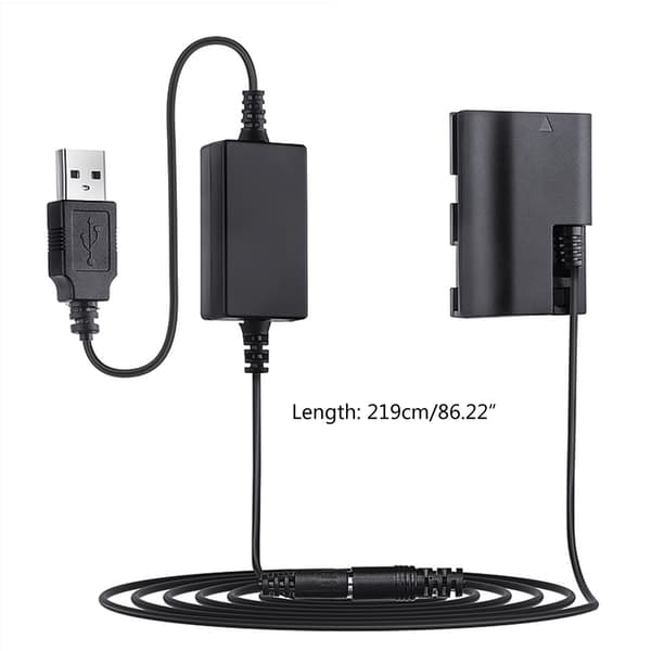 USB-DR E6 LP E6 ACK-E6 DC-liittimen valepariston kameravirta 5D M:lle
