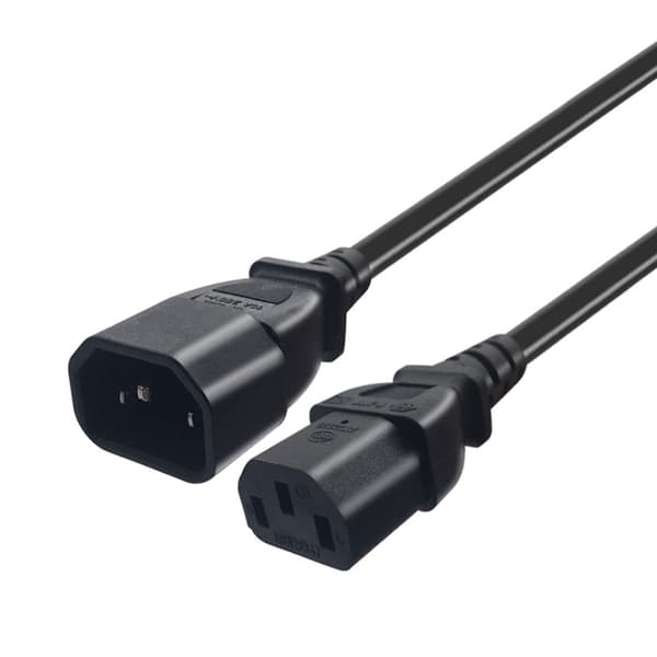 IEC 320 C14 til C13 adapterkabel, 250V han til hun strømomformere