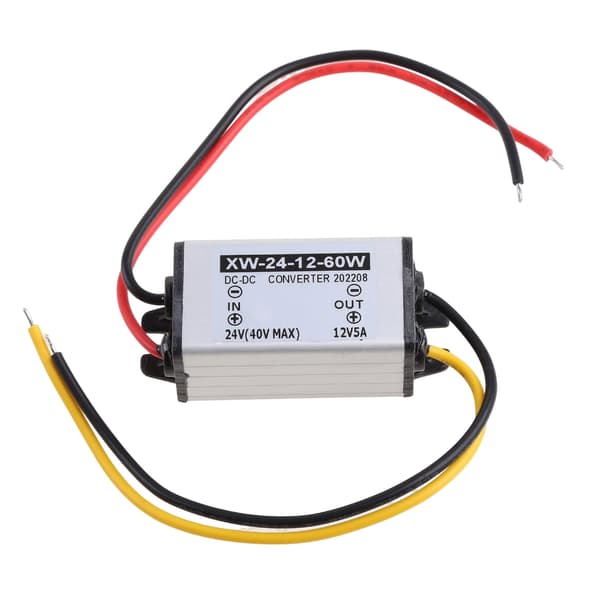 Vanntett 24V til 12V omformer DC-DC nedtrappingsmodul strømadapter for bil