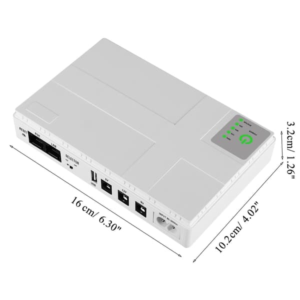 UPS 5V 9V 12V 1A Batteribackup Backupbatteri Uavbrutt strømforsyning EU