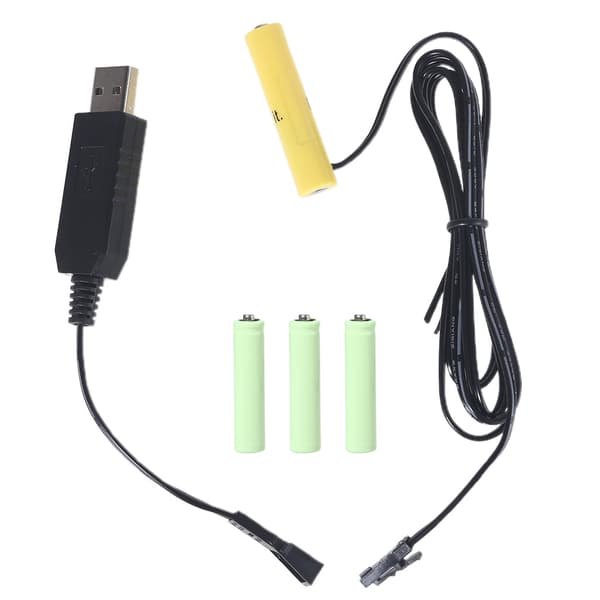 USB til 1,5V 3V 4,5V 6V AAA-4AAA batterieliminator kan erstatte 1-4AAA batterier
