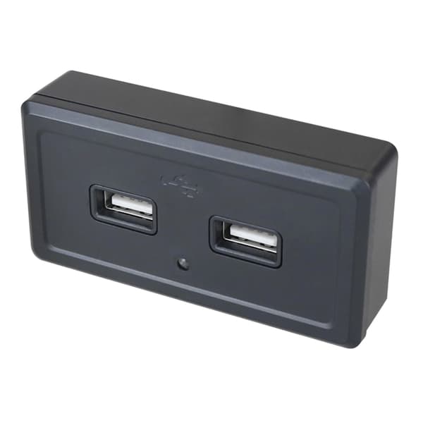Dobbelt USB 12V Panel Biloplader Stik 3.1A 12V/24V USB Opladerudtag Panel Strømadapter til Campere Autocampere Både Green light