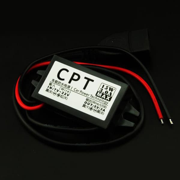 12V til USB 12V til 5V USB-adapter Jævnstrøm Bucking Convertermodul 3A 15W null - Dual USB