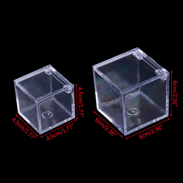 Transparent Kub Bröllopsgåva Godisask Plast Transparent Klar Presentaskar Transparent