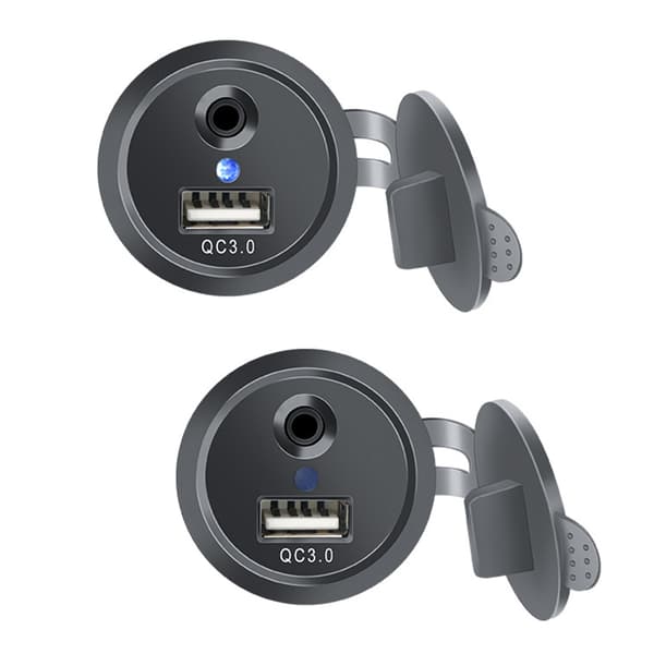 Bilinstrumentbräda Infälld Montering USB 3.0 och 3.5mm AUX Förlängningskabel Kit med LED-indikator Universal Bilpanel Monteringskabel