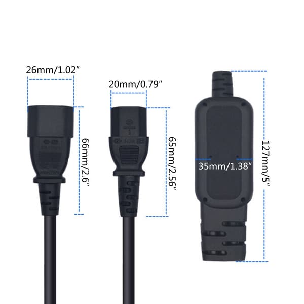 Joustava PDU C14 - 6xC13 virtajatkokaapeli useille laitteille