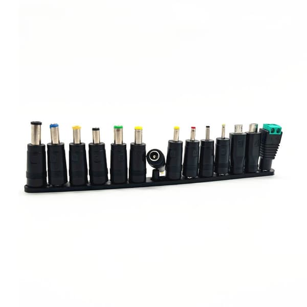 Bærbar strømadapter-sæt 14-i-1 universel 5.5x2.1mm strømadapter-spidsstik