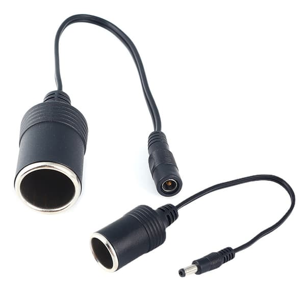 Cigarettænder strømkabel 5,5 mm x 2,1 mm jack-adapter til UPS batteribackup null - DC Female