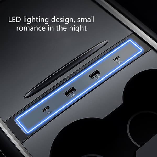 För 3/Y 4 portar snabbladdande splitter USB-dockningsstation Shunt Hub null - A