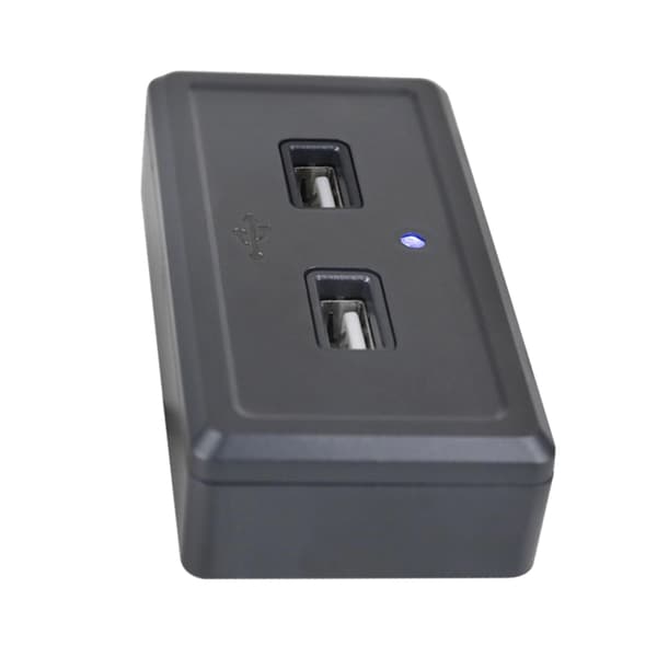 Dobbel USB 12V Panel Billaderuttak 3.1A 12V/24V USB Laderuttak Panel Strømadapter for Bobiler, Campingvogner, Båter Red light