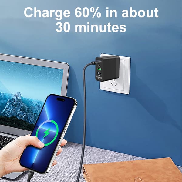 65W USB TypeC-opladere QC3.0 Hurtigopladning PD 65W Hurtigopladning til bærbare computere EU