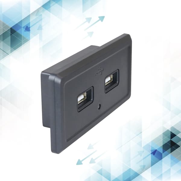 Dobbelt USB 12V Panel Biloplader Stik 3.1A 12V/24V USB Opladerudtag Panel Strømadapter til Campere Autocampere Både Green light