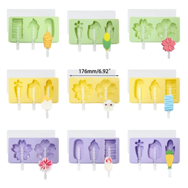 Isforme Silikone Isforme Kageforme til DIY Isfremstilling Nem Afstøbning Isform Deep purple Simple Cone