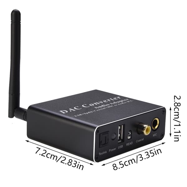 DAC lydkonvertering med Bluetooth-kompatibel 5.0 mottakerforsterker lyd DAC dekoderadapter mottakerforsterker U-disk