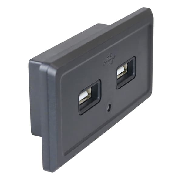 Dobbel USB 12V Panel Billaderuttak 3.1A 12V/24V USB Laderuttak Panel Strømadapter for Bobiler, Campingvogner, Båter Red light