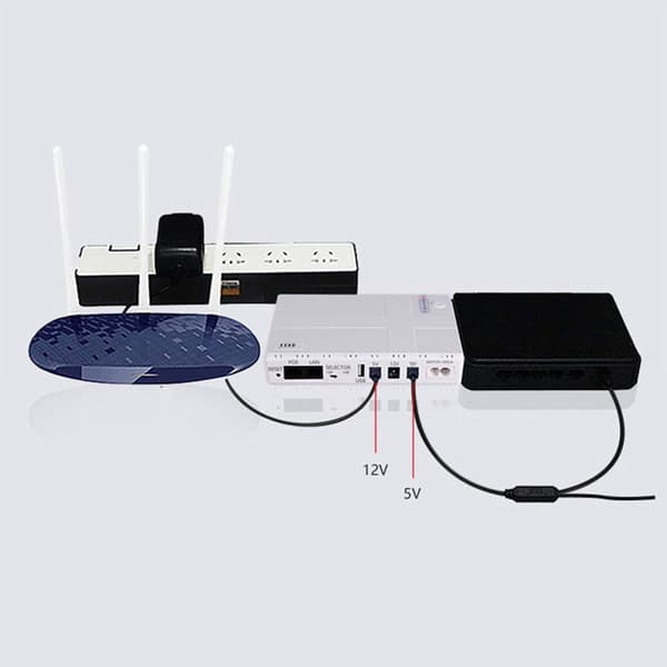UPS 5V 9V 12V 1A Batteribackup Backupbatteri Uavbrutt strømforsyning EU
