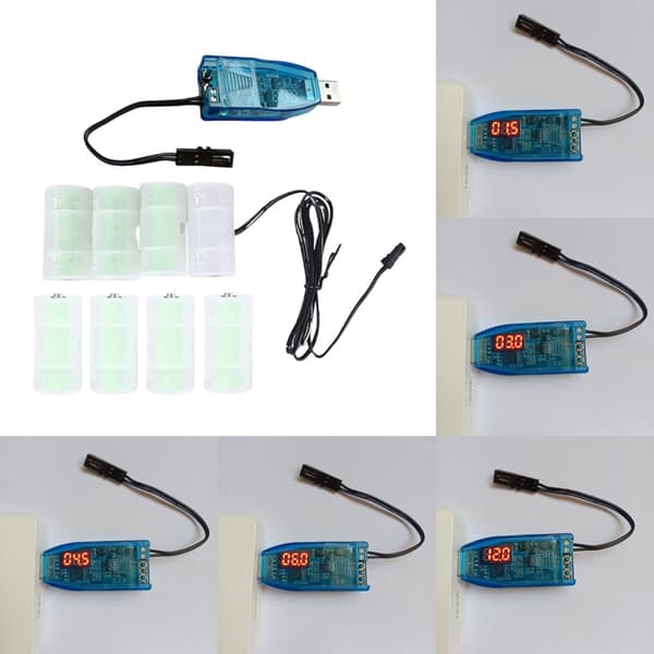 1m USB til C LR14 Batterieliminator 1V-24V til LED-lys Radio Ur Legetøjsventilator