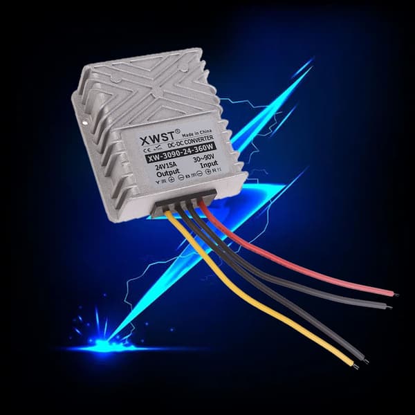 Strømforsyningsløsning Step Down Buck Modul 30V-90V til 24V Strømkonverter IP67 Vandtæt til LED-strips 8A