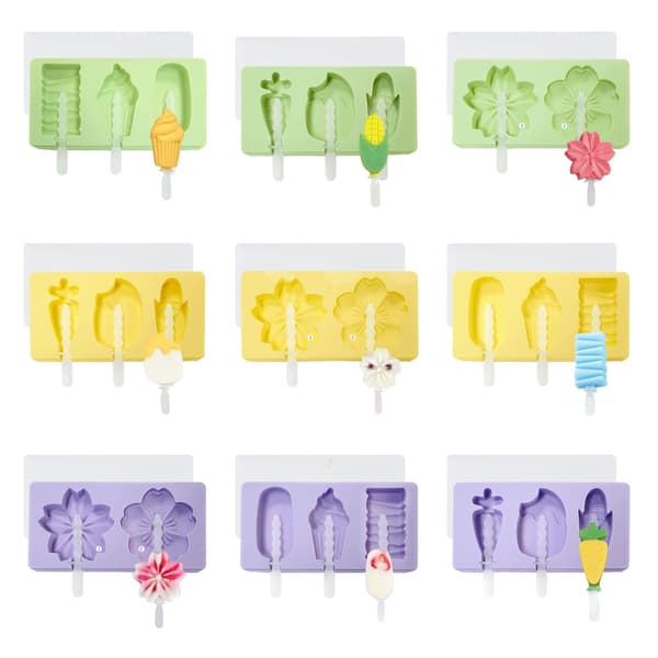 Isforme Silikone Isforme Kageforme til DIY Isfremstilling Nem Afstøbning Isform Deep purple Simple Cone