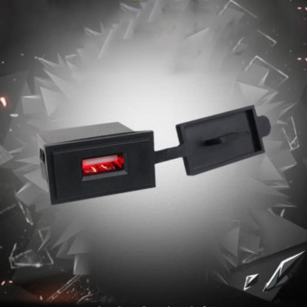 Lader 12V 24V Sokkel 2.4A Adapter Enkel USB Vanntett Strømadapterbryter