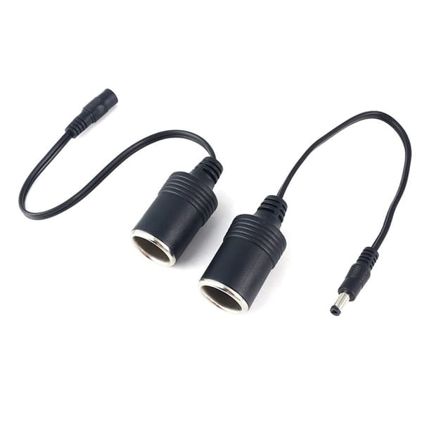 Cigarettænder strømkabel 5,5 mm x 2,1 mm jack-adapter til UPS batteribackup null - DC Female