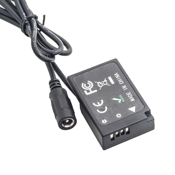 LP-E17 DR-E18 til DC 5.5x2.1mm koblingsadapter strømforsyning erstatter dummybatteri